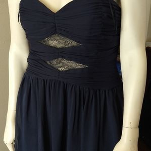 Max And Cleo Size 10 Navy Sweetheart Sleeveless Dress